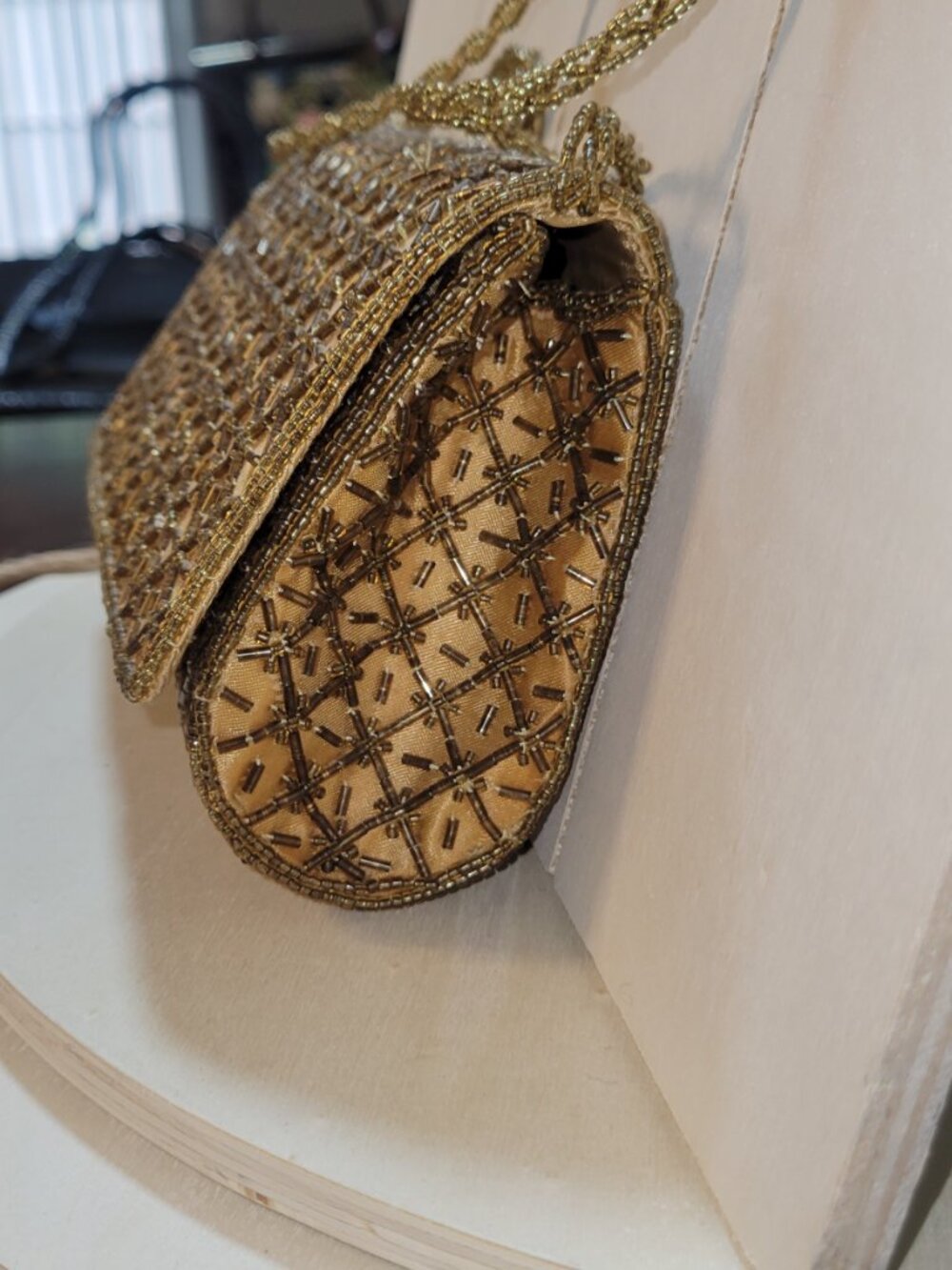 Carlo Fellini Gold-Tone Clutch with Strap and Textile & Bead-Embroidered Clutch - Picture 4 of 16